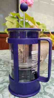 Starbucks Bodum 4 Cup French Press Coffee Maker Glass Purple Denmark EUC NICE - Sold on eBay Nov, 30th 2018 for $19.99