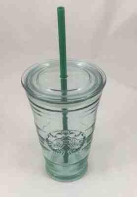 Starbucks Spain Siren Logo Green Recycled Glass Tumbler Cup Cold To Go 16 oz - Sold on eBay Dec, 15th 2018 for $25.00