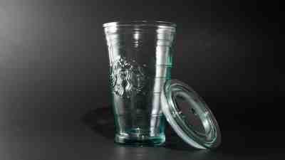 Starbucks Recycled Glass Cold Cup Tumbler 16 oz Mug Made in Spain No Straw. - Sold on eBay Dec, 13th 2018 for $14.50