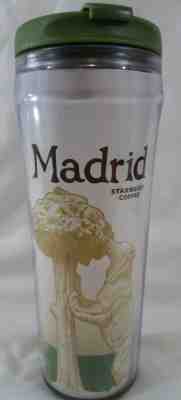 Starbucks Madrid Spain Europe 16 Ounce Coffee Travel Mug Thermos Bear Tree  - Sold on eBay Dec, 11th 2018 for $21.24