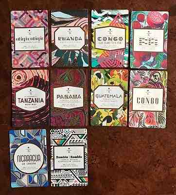 Starbucks taster reserve card - Canada  (Ethiopia Rwanda ...) lot of 10 - Sold on eBay Dec, 11th 2018 for $4.99