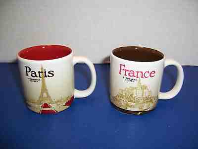2014 Starbucks Set of 2 Espresso Coffee Cups (3 oz) Paris & France VERY NICE - Sold on eBay Dec, 14th 2018 for $22.00