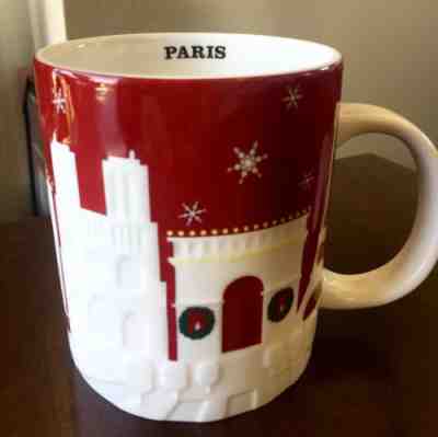 Starbucks® Relief Mug Paris RED Gold X-mas Christmas NEW France - Sold on eBay Dec, 12th 2018 for $199.00