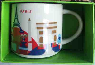 Starbucks Paris Mug Cup, City Collectible France You Are Here, YAH Free Postcard - Sold on eBay Dec, 11th 2018 for $35.95