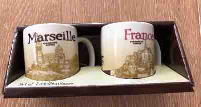 Starbucks Demitasse Set MARSEILLE + FRANCE demi 3oz NIB RARE! Global Icon - Sold on eBay Dec, 10th 2018 for $32.99