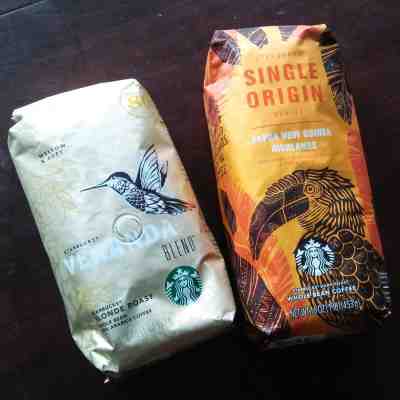 Coffee Whole Bean Lot by STARBUCKS 1 lb Veranda Blonde + 1 lb Papua New Guinea - Sold on eBay Oct, 14th 2018 for $16.50
