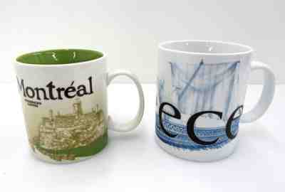 Montreal & Greece Collectible Starbucks Cups - Sold on eBay Dec, 9th 2018 for $13.79