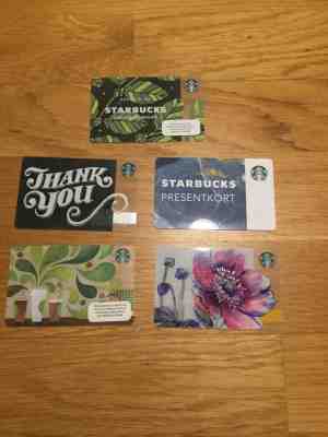 5 Starbucks Cards from all around Europe (Sweden, Greece, Germany etc.) - Sold on eBay Nov, 30th 2018 for $9.95