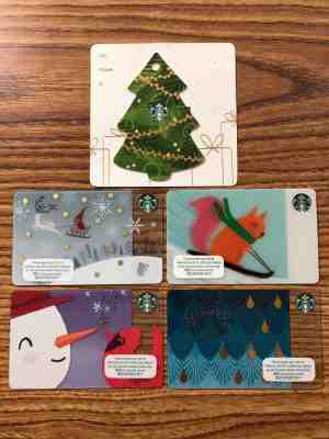 5 STARBUCKS 2018 HONG KONG CHRISTMAS HOLIDAY GIFT CARDS LOT LIMITED EDITION - Sold on eBay Dec, 12th 2018 for $19.99