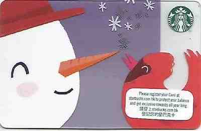HONG KONG  Starbucks card  NEW " SNOWMAN " 2018  - Sold on eBay Dec, 6th 2018 for $4.35