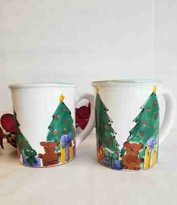 Starbucks Hand Painted from Hungary Christmas Themed Coffee Mugs - EUC - Sold on eBay Dec, 13th 2018 for $10.00