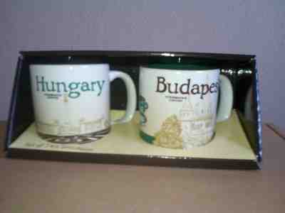 Budapest and Hungary Starbucks City Mug set of 2 3fl oz/89ml - Hungary - Sold on eBay Dec, 9th 2018 for $27.00