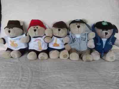 Lot of 5 Starbucks Destination Bearistas Indonesia, Seattle, Singapore & Chicago - Sold on eBay Nov, 25th 2018 for $51.00