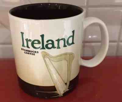 STARBUCKS 16 oz Ireland Ceramic Coffee Cup Mug Brown White Harp Nice - Sold on eBay Dec, 11th 2018 for $34.99