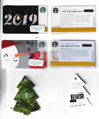 2018 Ireland 4 New starbucks cards Christmas - Sold on eBay Dec, 1st 2018 for $11.00