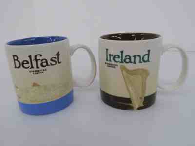 Lot of 2 Starbucks Coffee Mugs: Belfast & Ireland  - Sold on eBay Nov, 30th 2018 for $38.00