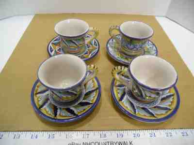 Starbucks SBERNA DERUTA ITALY Espresso Demitasse Cup & Saucer Service Set of 4 - Sold on eBay Dec, 13th 2018 for $35.00