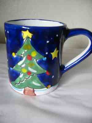 Starbucks made in Italy Christmas Tree Mug Tea Coffee Starry Night - Sold on eBay Dec, 13th 2018 for $17.95
