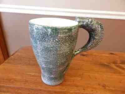 UNIQUE STARBUCKS COFFEE MUG~FISH HANDLE~MADE IN ITALY~HAND PAINTED~18 oz - Sold on eBay Dec, 5th 2018 for $29.99