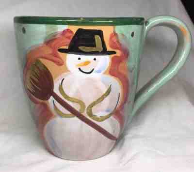RARE Starbucks Snowman Christmas Holiday Coffee Mug Cup! Hand Painted in Italy! - Sold on eBay Dec, 5th 2018 for $25.96