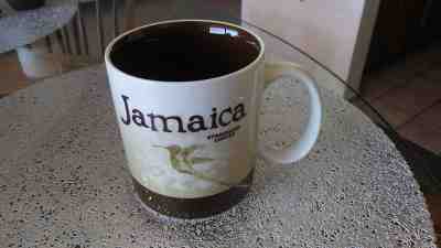 Starbucks Jamaica Global City Icon Collector Series Coffee Mug with SKU sticker - Sold on eBay Dec, 15th 2018 for $39.95