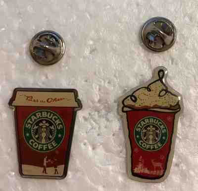 Starbucks Holiday Pins~Pass the Cheer & Holiday Red Cup~Japan~in US  (1001&1014) - Sold on eBay Dec, 14th 2018 for $25.00