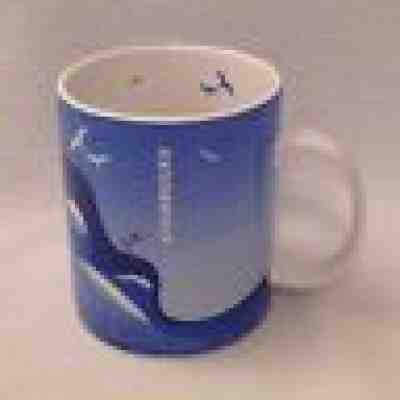 STARBUCKS Coffee BUSAN South Korea Mug 2014 Blue Sailing Surfer Birds Waves RARE - Sold on eBay Oct, 26th 2018 for $17.99