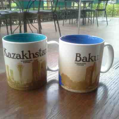 2 Original Starbucks City Mugs Thailand Produced 2016-2017 Kazakhstan & Baku - Sold on eBay Oct, 5th 2018 for $57.00
