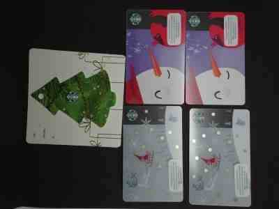 Starbucks Macau Card Christmas (5 Cards) For Collector - Sold on eBay Nov, 11th 2018 for $33.00
