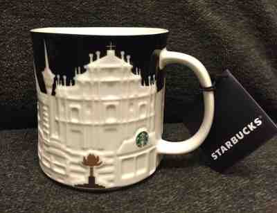 STARBUCKS COFFEE CITY MUG RELIEF SKYLINE CHURCH MACAU CHINA NEW 16oz - Sold on eBay Nov, 4th 2018 for $25.99