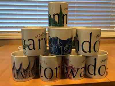 STARBUCKS CITY MUGS -- lot of 15, including London, Macau, Vienna, Atlanta - Sold on eBay Oct, 29th 2018 for $75.00