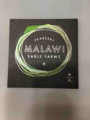 2014 STARBUCKS Taster Card Malawi Peaberry Sable Farms Black Square - Sold on eBay Dec, 7th 2018 for $5.00