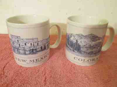 LOT OF 2 STARBUCKS MUGS NEW MEXICO & COLORADO COLLECTORS 2007 2008 18 OZ.  - Sold on eBay Dec, 11th 2018 for $7.95
