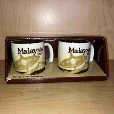 Starbucks City Mugs 2009 Malaysia 3 Oz Set Of Two Demitasse Espresso Coffee Cups - Sold on eBay Dec, 11th 2018 for $15.00