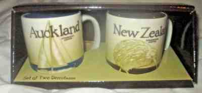 NEW!  Starbucks Mug Global Icon Demitasse Set - Auckland and New Zealand - Sold on eBay Dec, 10th 2018 for $54.95