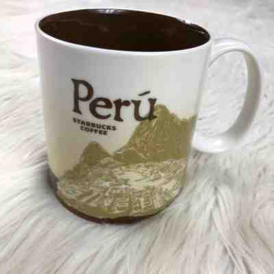 Starbucks Peru South America Global Icon Series Coffee Mug Cup Brown 16 oz. - Sold on eBay Dec, 4th 2018 for $30.00