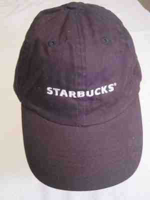 Starbucks Employee Crew Hat  Black w white lLettering a thick Sweat Band - Sold on eBay Dec, 9th 2018 for $9.94