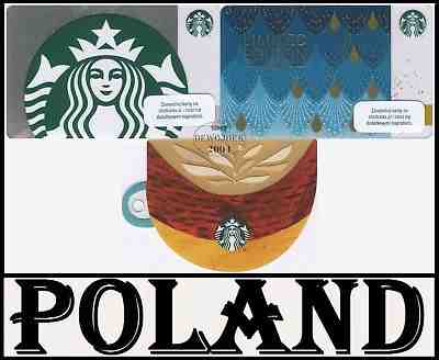 STARBUCKS CARDS # POLAND # 2018 # SET OF 3 CARDS 0731 # MINT - Sold on eBay Nov, 21st 2018 for $19.99