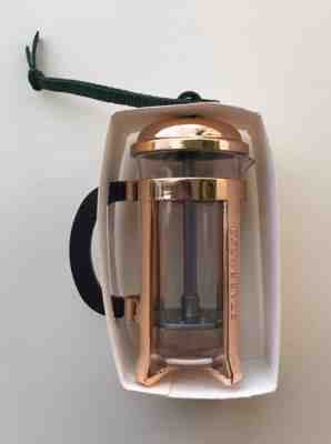 New Starbucks Coffee Christmas Ornament 2017 Holiday Bodum French Press NWT - Sold on eBay Dec, 13th 2018 for $7.50