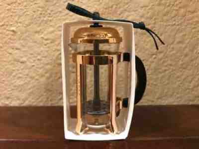 New Starbucks Coffee Ornament 2017 Holiday Bodum French Press Rose Gold NWT - Sold on eBay Dec, 12th 2018 for $7.99