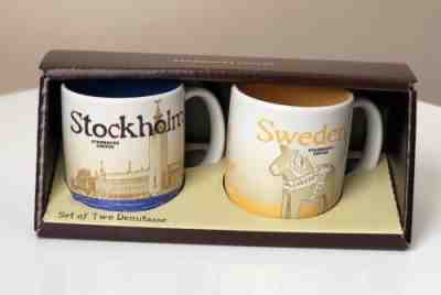 Starbucks Stockholm and Sweden Demi Espresso Cups Set Two Demitasse 3 oz NEW!  - Sold on eBay Nov, 27th 2018 for $25.00