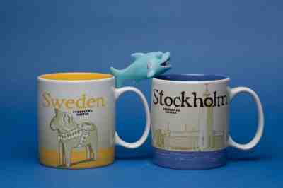 2 Starbucks Coffee Mugs Global Icon Sweden & Stockholm - NIB w/SKU - Sold on eBay Nov, 22nd 2018 for $53.05