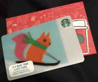 Starbucks Singapore Version Xmas Squirrel Sleigh Gift Card 2018 [Hologram Effect - Sold on eBay Dec, 8th 2018 for $7.00