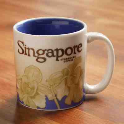 2011 Starbucks Espresso Cup Mug 3 fl oz Singapore Blue - Sold on eBay Dec, 6th 2018 for $9.99