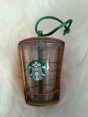 2015 Starbucks Mini Transparent Plastic To Go Cold Cup Christmas Ornament~NEW - Sold on eBay Dec, 15th 2018 for $16.00