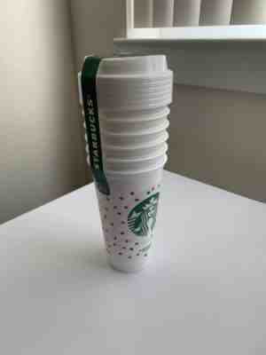 Starbucks 16 OZ Reusable To-Go Cups Set Of 6 Polka Dots New - Sold on eBay Dec, 14th 2018 for $19.99