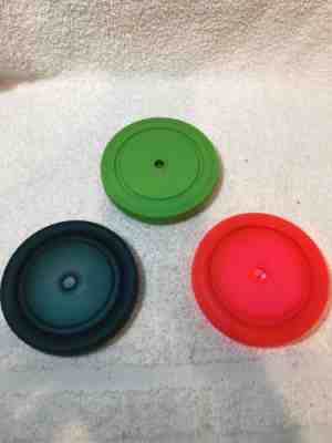 NEW 3 Starbucks Cold to Go Tumbler Flat Lids Any Size Orange Green Blue - Sold on eBay Dec, 12th 2018 for $3.00
