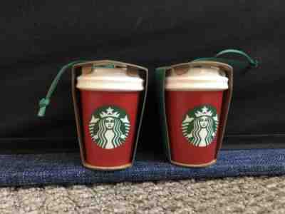 STARBUCKS - 2016 Red TEXAS - To Go Cup Ceramic Ornaments *BRAND NEW - Sold on eBay Dec, 12th 2018 for $4.50