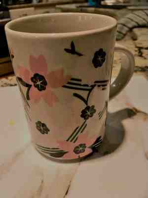 Starbucks Coffee 2017 Pink Flower Coffee Tea Mug Cup 12 ounces - Sold on eBay Dec, 15th 2018 for $5.95