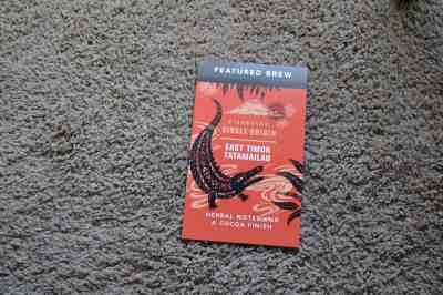 Starbucks Now Brewing Art Featured Brew East Timor Tatamailau Single Origin - Sold on eBay Nov, 25th 2018 for $6.50